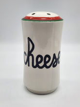 Load image into Gallery viewer, Baldelli Italia Ceramic Cheese Formaggio Shaker Red And Green Trim Made in Italy
