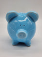 Baby Shoppe Ceramic Blue Pig Piggy Bank