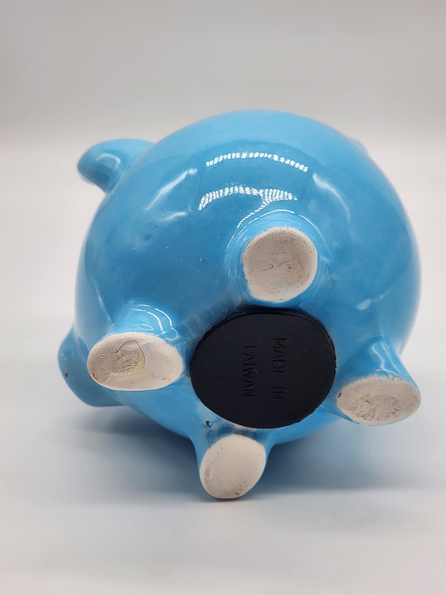 Baby Shoppe Ceramic Blue Pig Piggy Bank