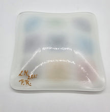 Load image into Gallery viewer, Fused Glass Trinket Dish 3&quot; square - Multicolor
