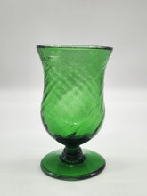 Load image into Gallery viewer, Green Swirl Blown Glass Goblet Drinking Glass
