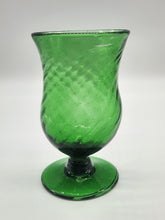 Load image into Gallery viewer, Green Swirl Blown Glass Goblet Drinking Glass
