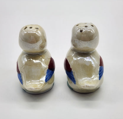 Vintage Lusterware Ceramic Pelican Salt Pepper Shaker Set Germany