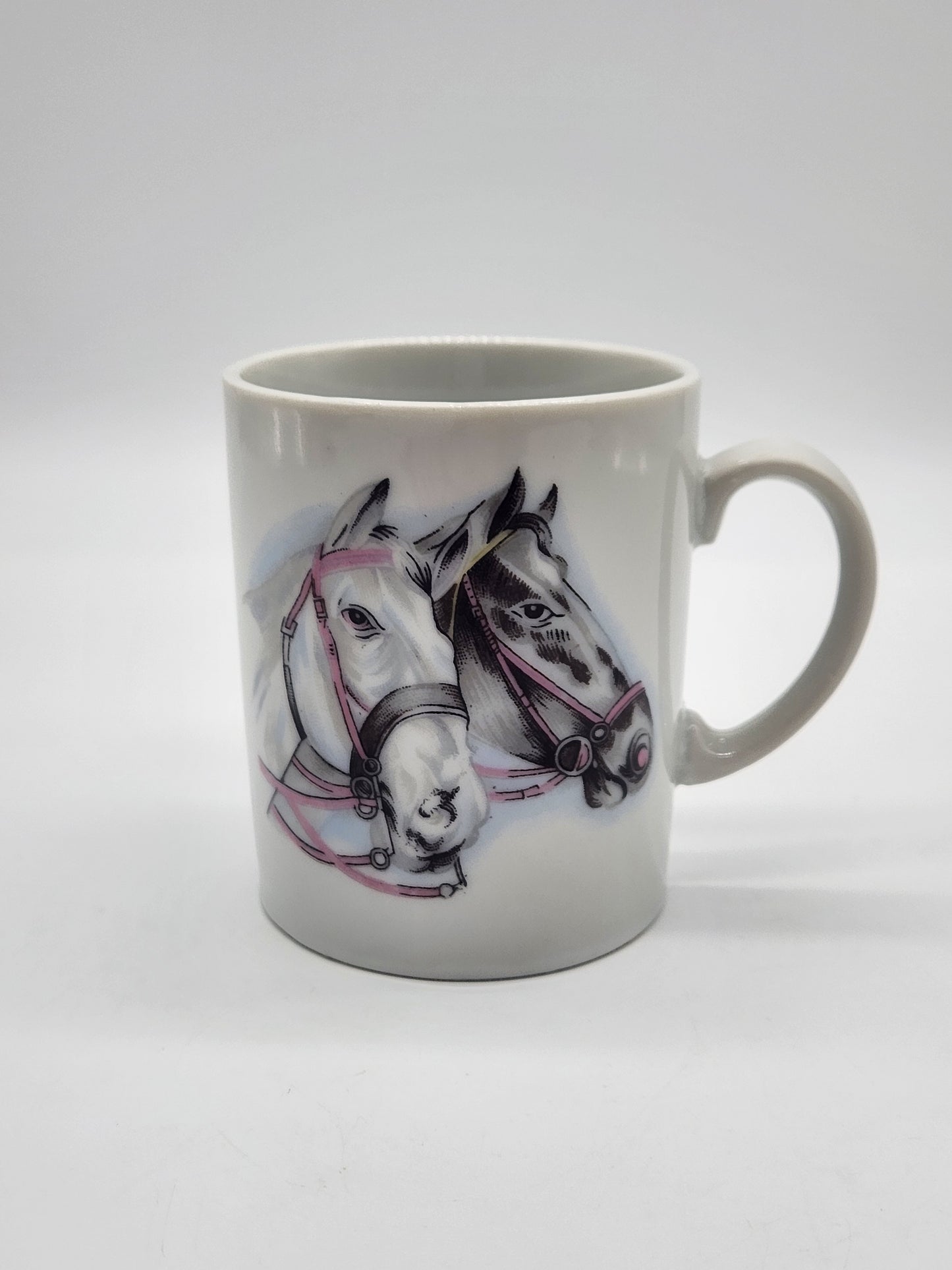 Vintage Equestrian made in Japan Horse Porcelain Mug