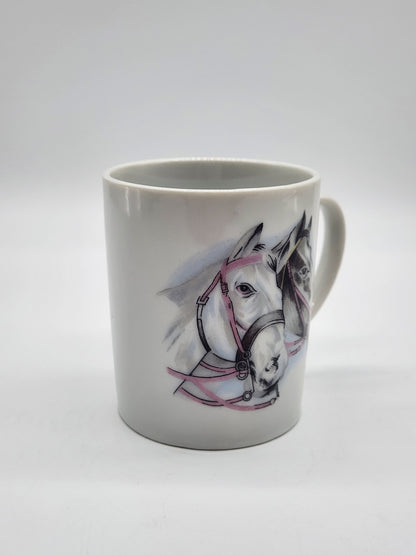 Vintage Equestrian made in Japan Horse Porcelain Mug