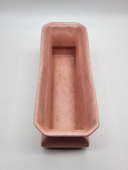 Vintage Abingdon U.S.A. Art Pottery Pink Rectangle Planter 437 Mid Century