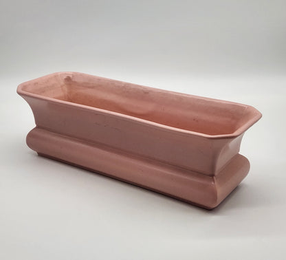 Vintage Abingdon U.S.A. Art Pottery Pink Rectangle Planter 437 Mid Century