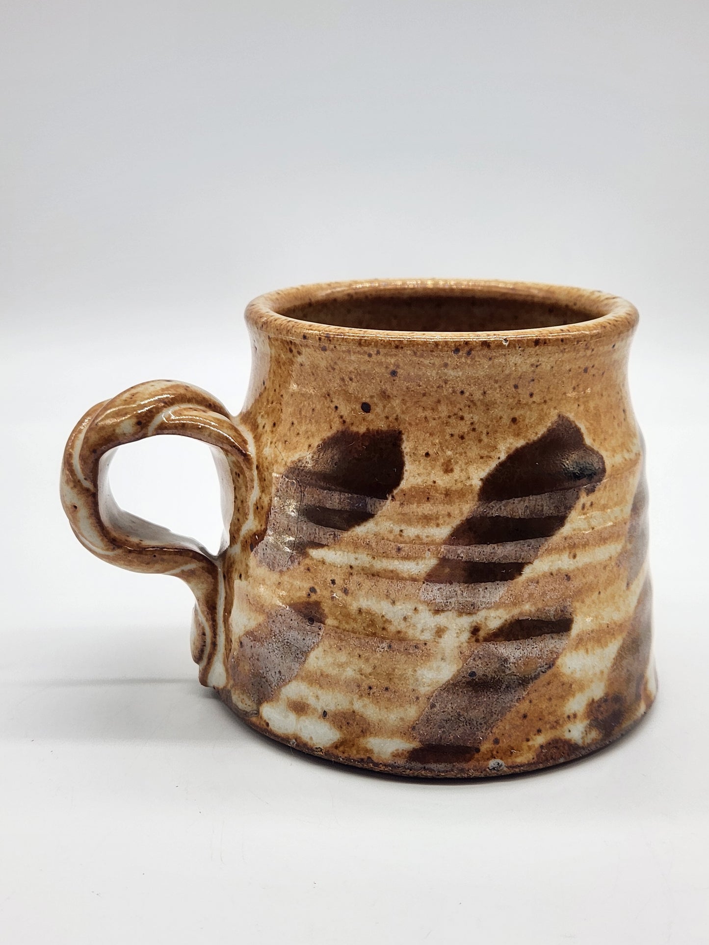 Studio Pottery Mug Earth tone 3.5"