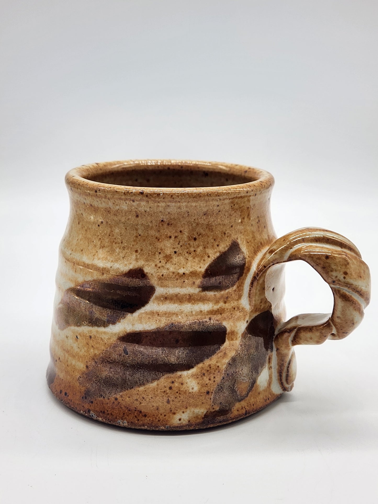 Studio Pottery Mug Earth tone 3.5"