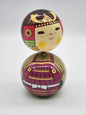 Kabuto-kun Kokeshi Wood Bobble Head Doll 4.5"