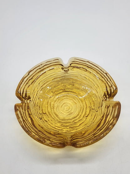 Vintage Anchor Hocking Mid Century Modern Lido Soreno Gold 6-1/4-inch Ashtray