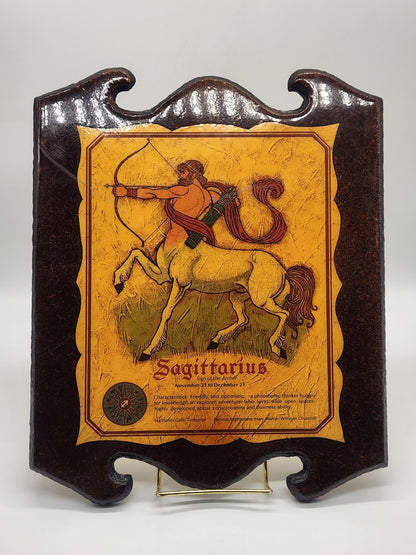 Vintage Sagittarius zodiac wall art 13.5" x 11"