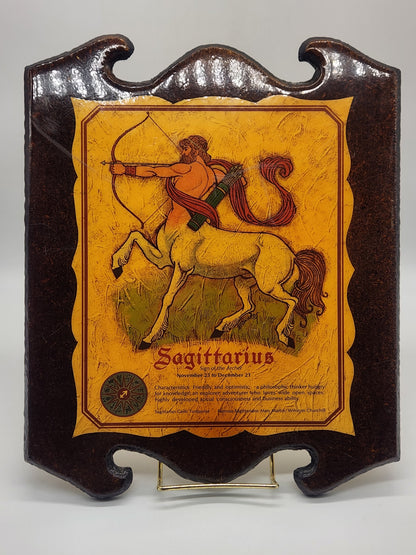 Vintage Sagittarius zodiac wall art 13.5" x 11"