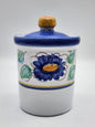 Portugal Canister Jar with Lid Hand Painted 4”T