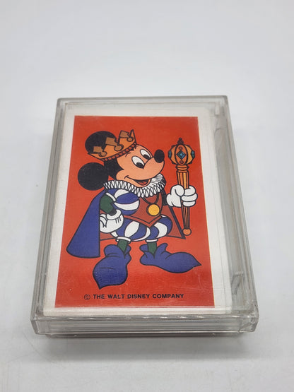 Vintage Deck King Mickey Mouse Playing Cards WALT DISNEY COMPANY Red