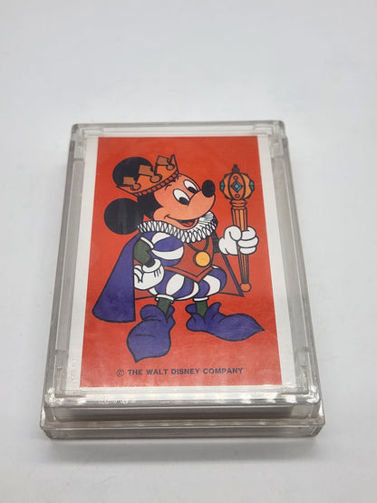 Vintage Deck King Mickey Mouse Playing Cards WALT DISNEY COMPANY Red