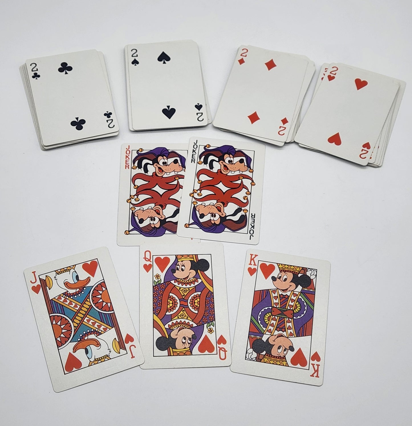 Vintage Deck King Mickey Mouse Playing Cards WALT DISNEY COMPANY Red