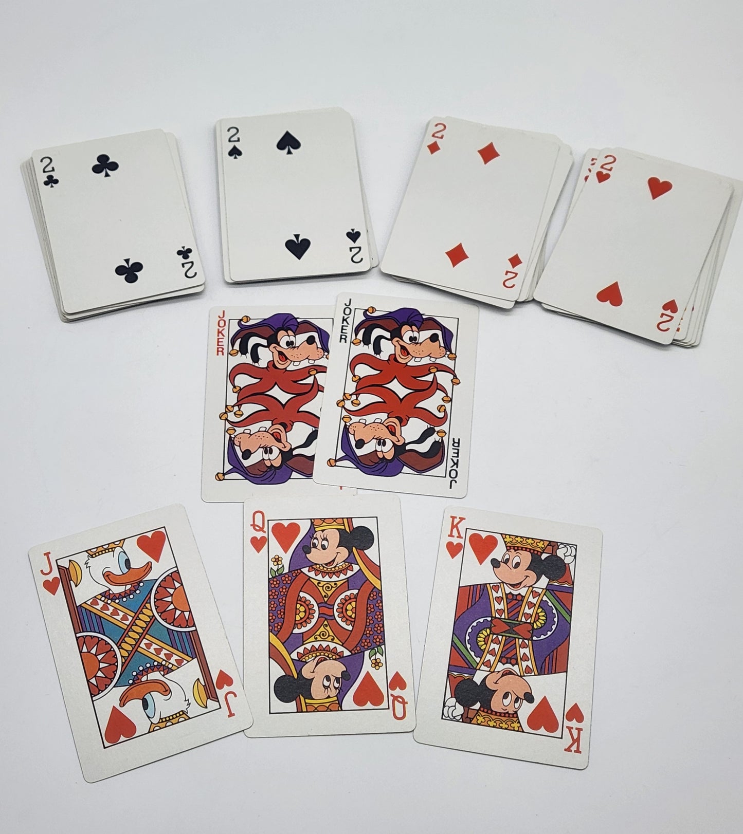 Vintage Deck King Mickey Mouse Playing Cards WALT DISNEY COMPANY Red