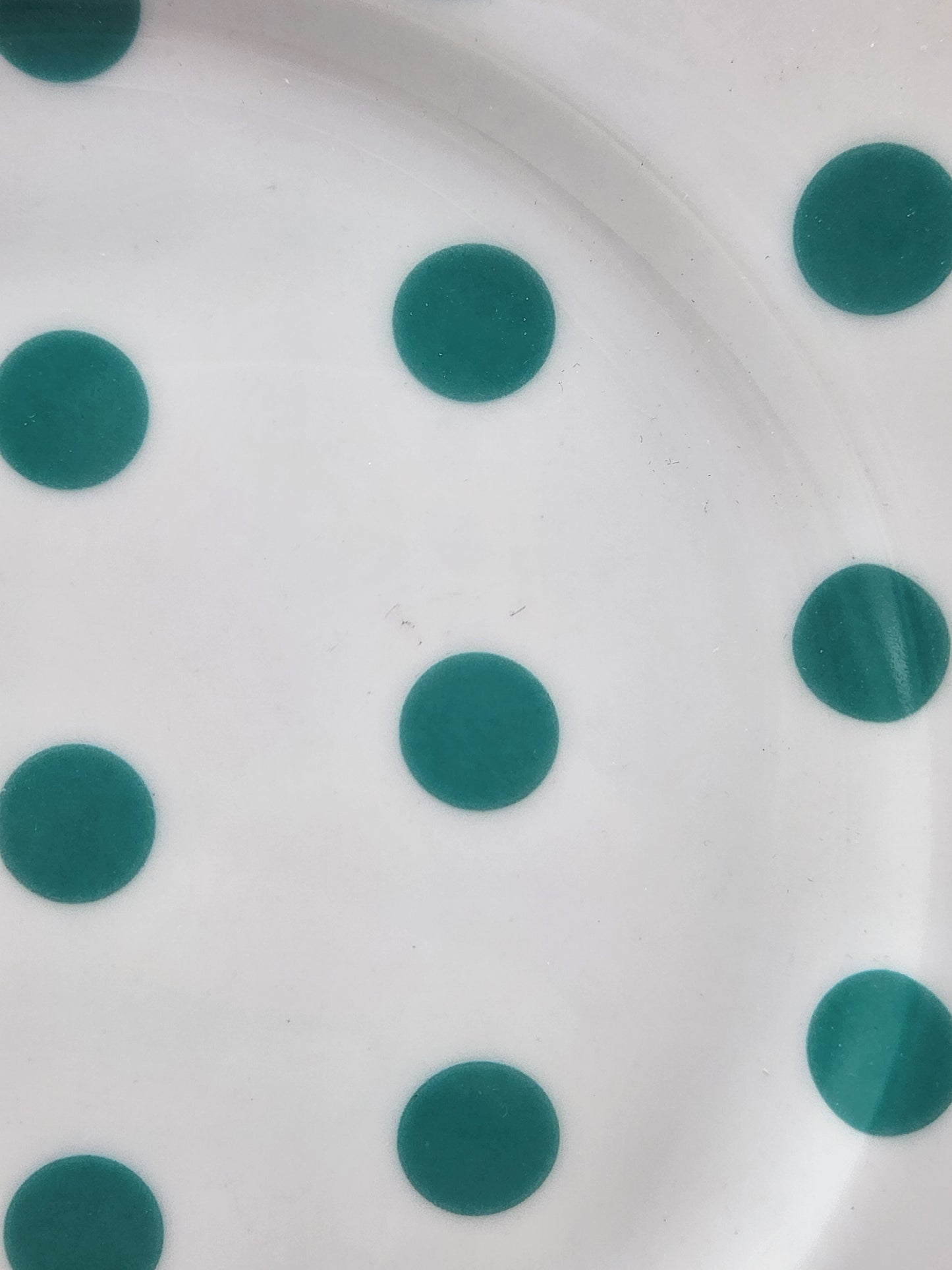 Isaac Mizrahi New York DOT LUXE TEAL Salad Plate HTF 8"