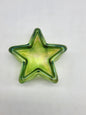 Art Glass Green Iridescent Star Paperweight 2"