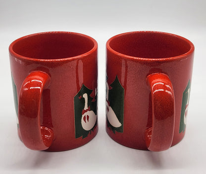 Set of 2 Waechtersbach Christmas Geese Mugs West Germany