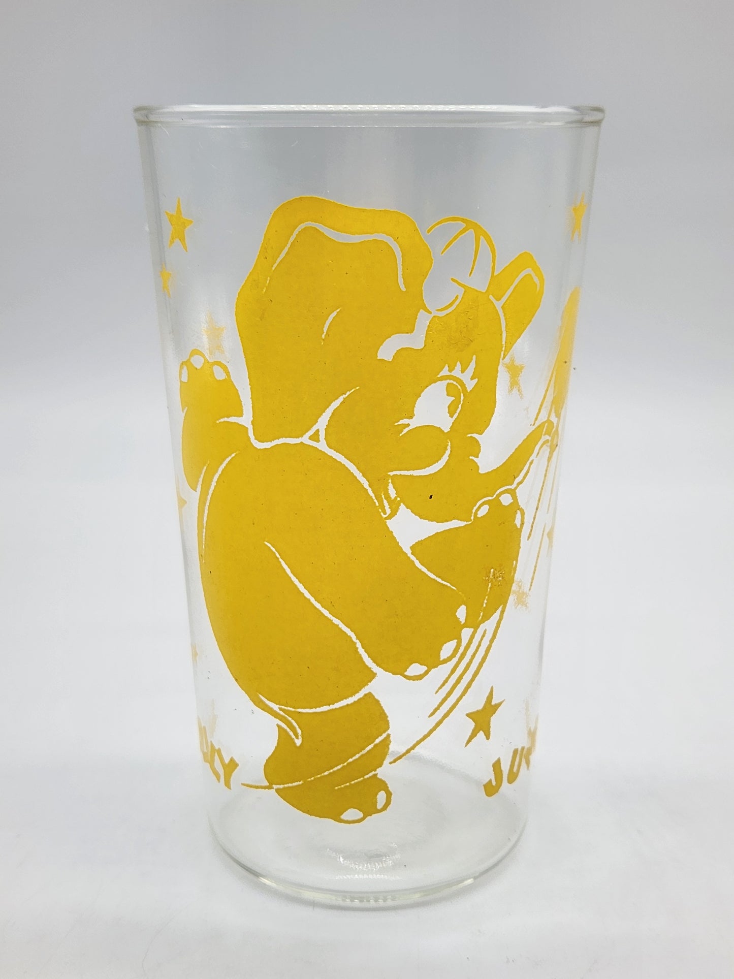 Jolly Jumbo Elephant Vintage Drinking Glass Cup