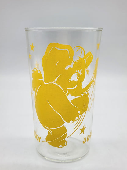 Jolly Jumbo Elephant Vintage Drinking Glass Cup