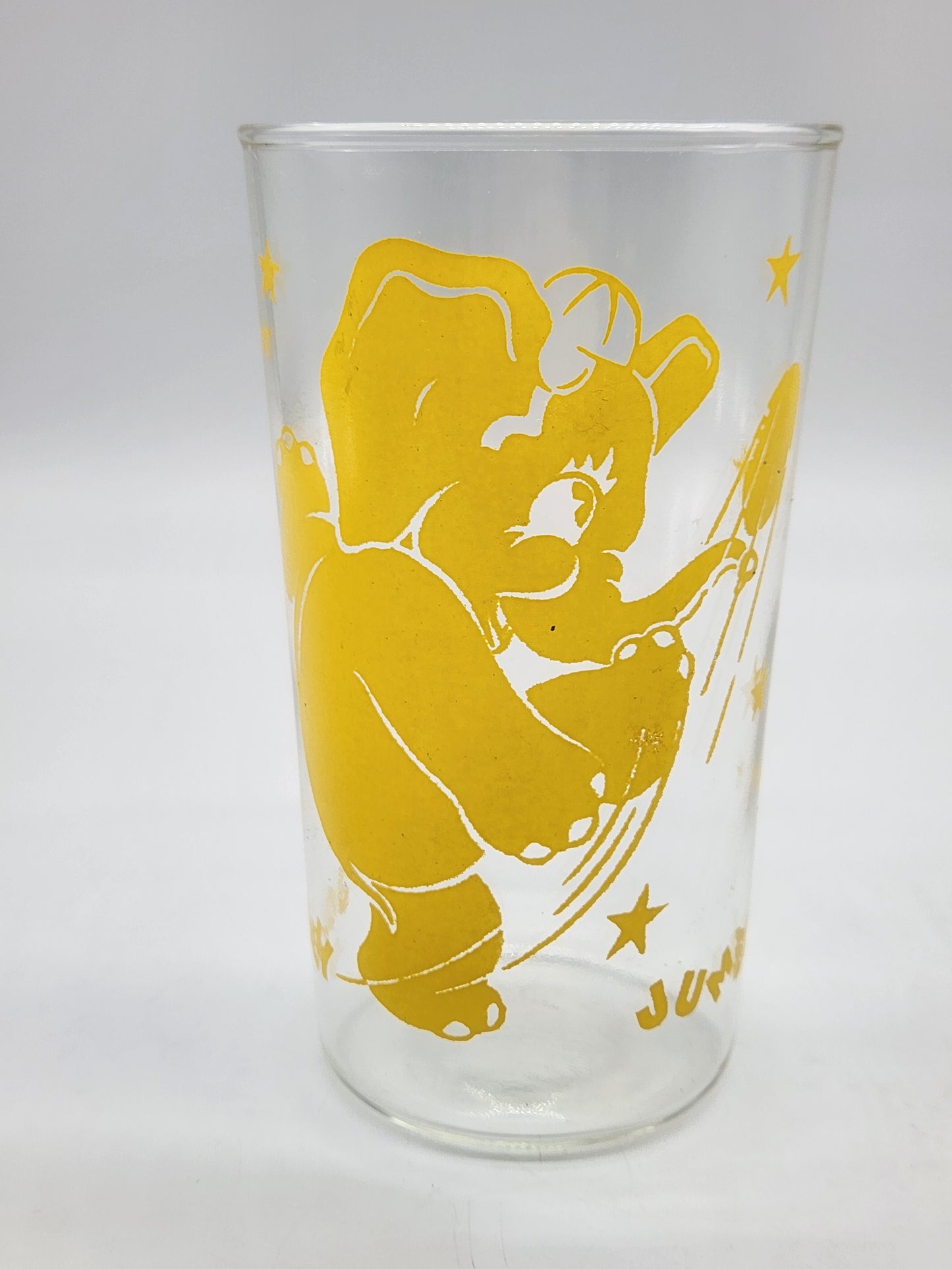 Jolly Jumbo Elephant Vintage Drinking Glass Cup