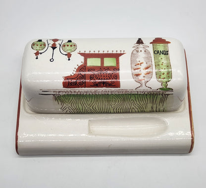 Candy Shop Vintage Butter Tray with Ceramic Lid