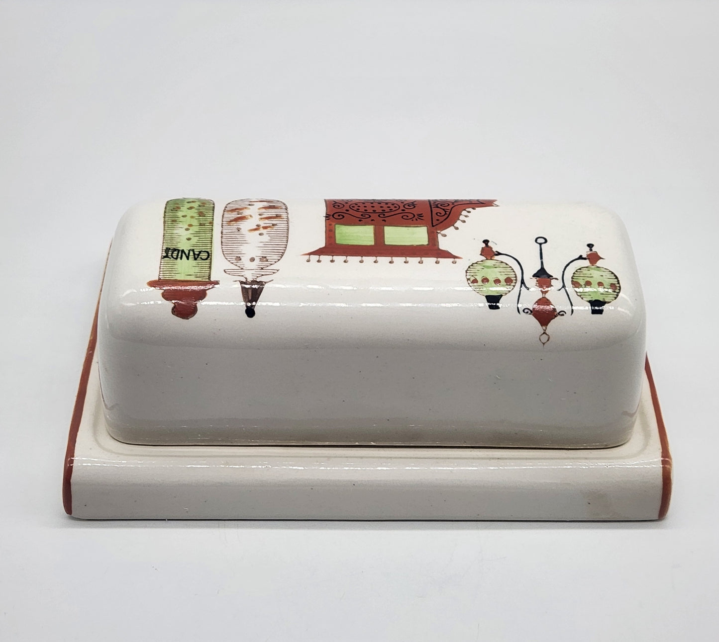 Candy Shop Vintage Butter Tray with Ceramic Lid