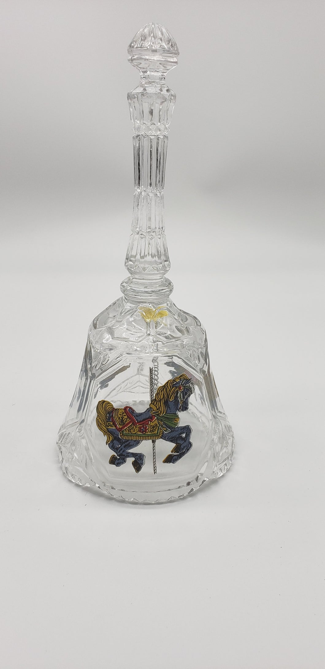 Carousel Horse Bell Crystal Cut Glass 8