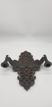 Load image into Gallery viewer, Dart Wall Sconce Double Candle Holder Black Faux Wrought Iron
