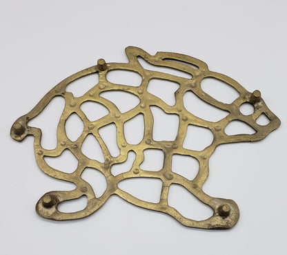 Brass Rabbit Trivet