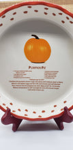 Load image into Gallery viewer, Pumpkin Pie Plate With Recipe
