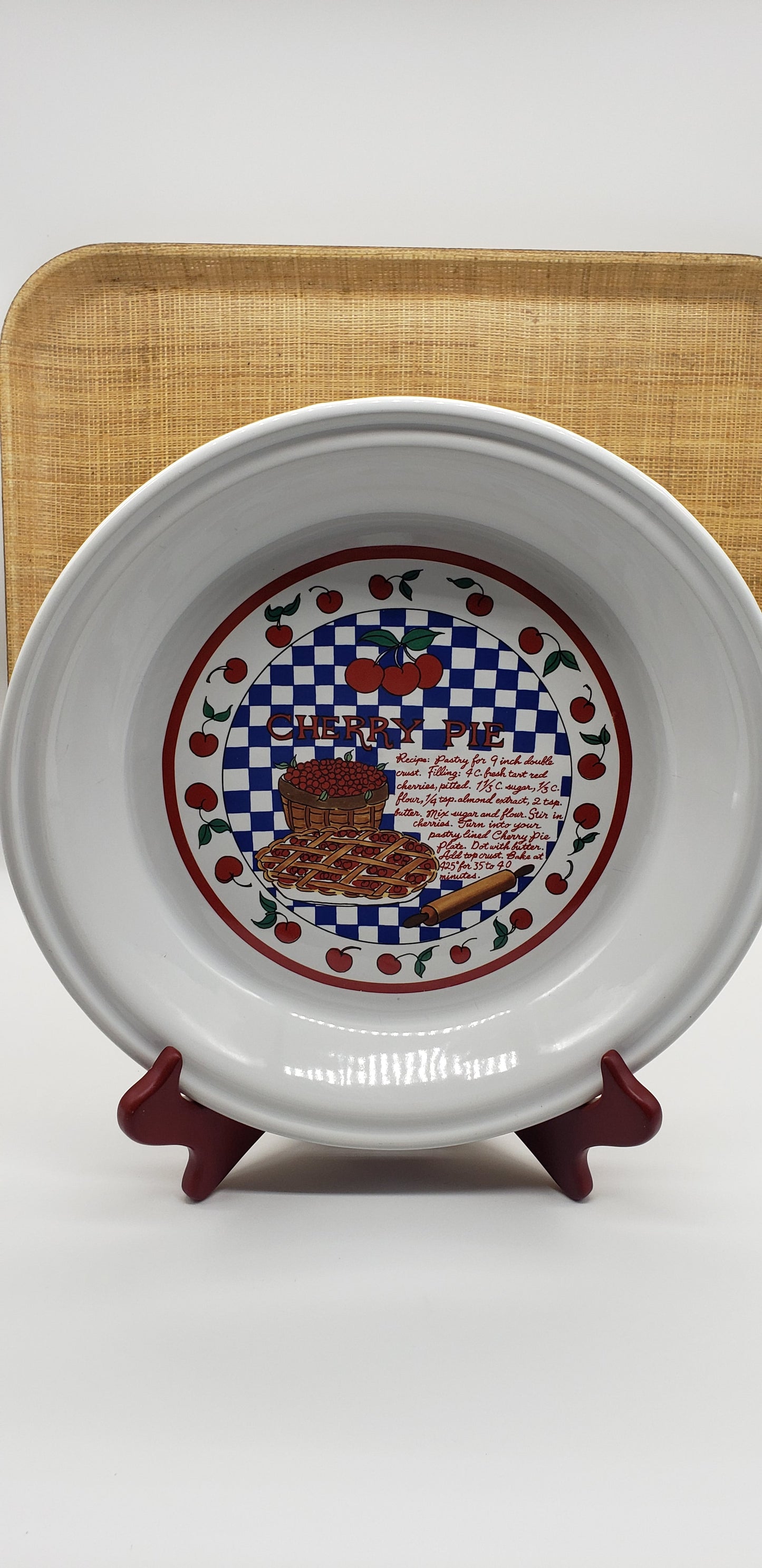 Cherry Pie Recipe Plate