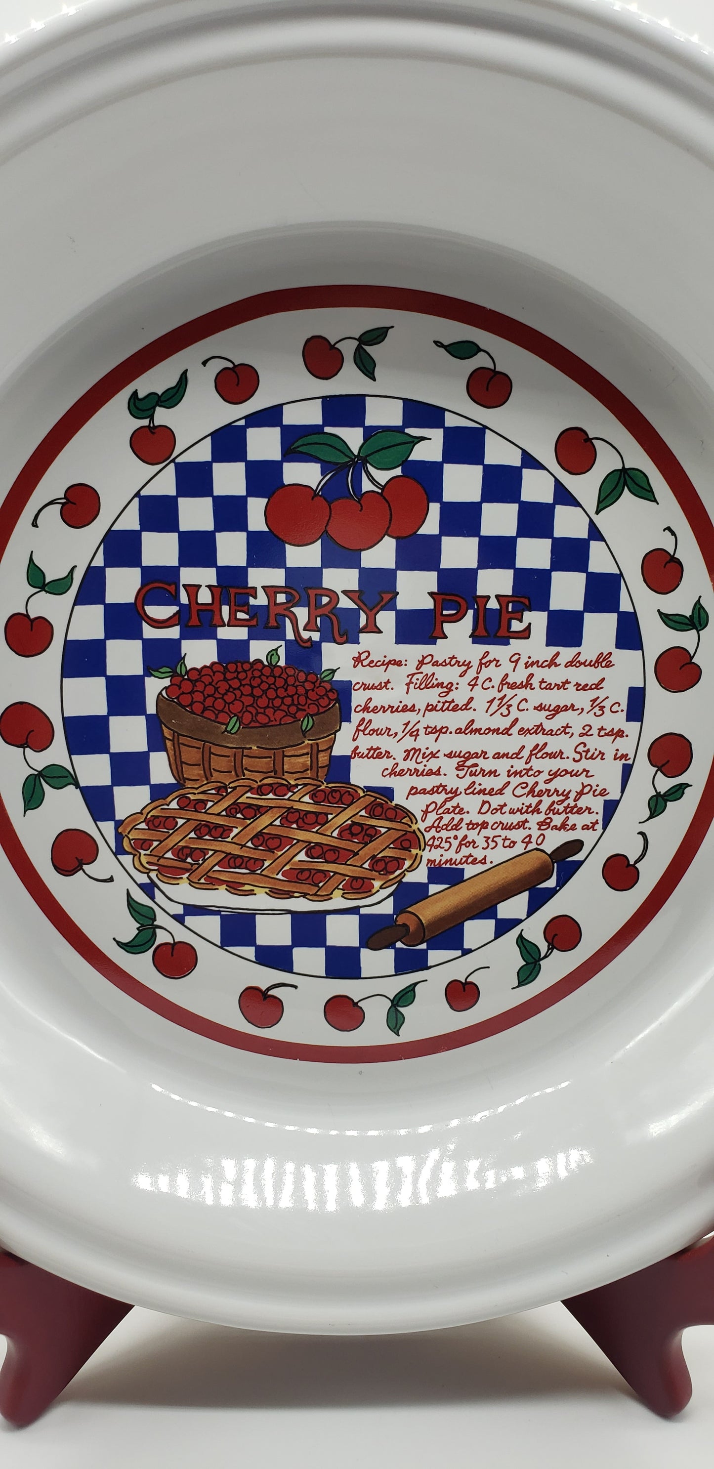 Cherry Pie Recipe Plate