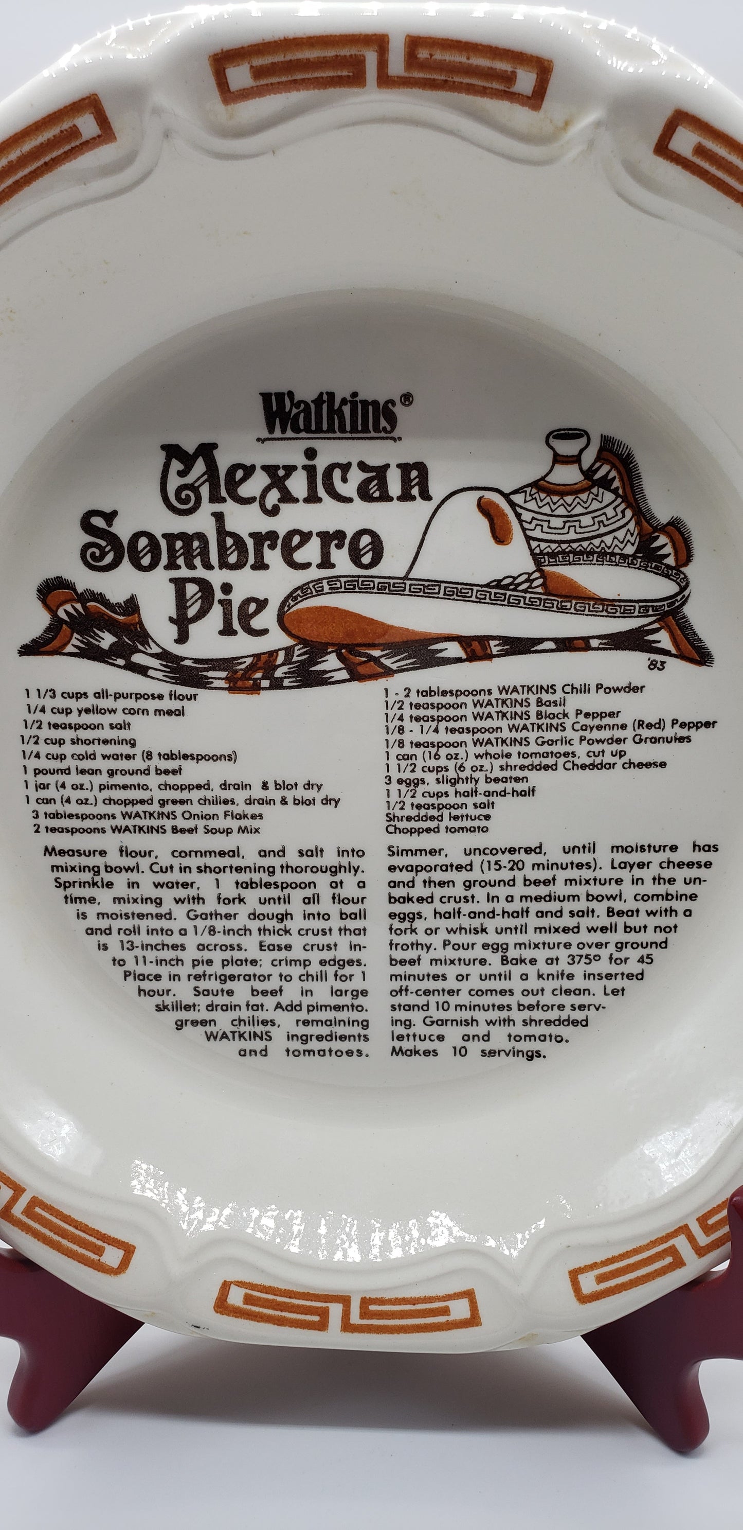 Mexican Sombrero Pie Plate