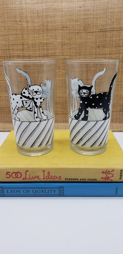 Sassy cat drinking glasses