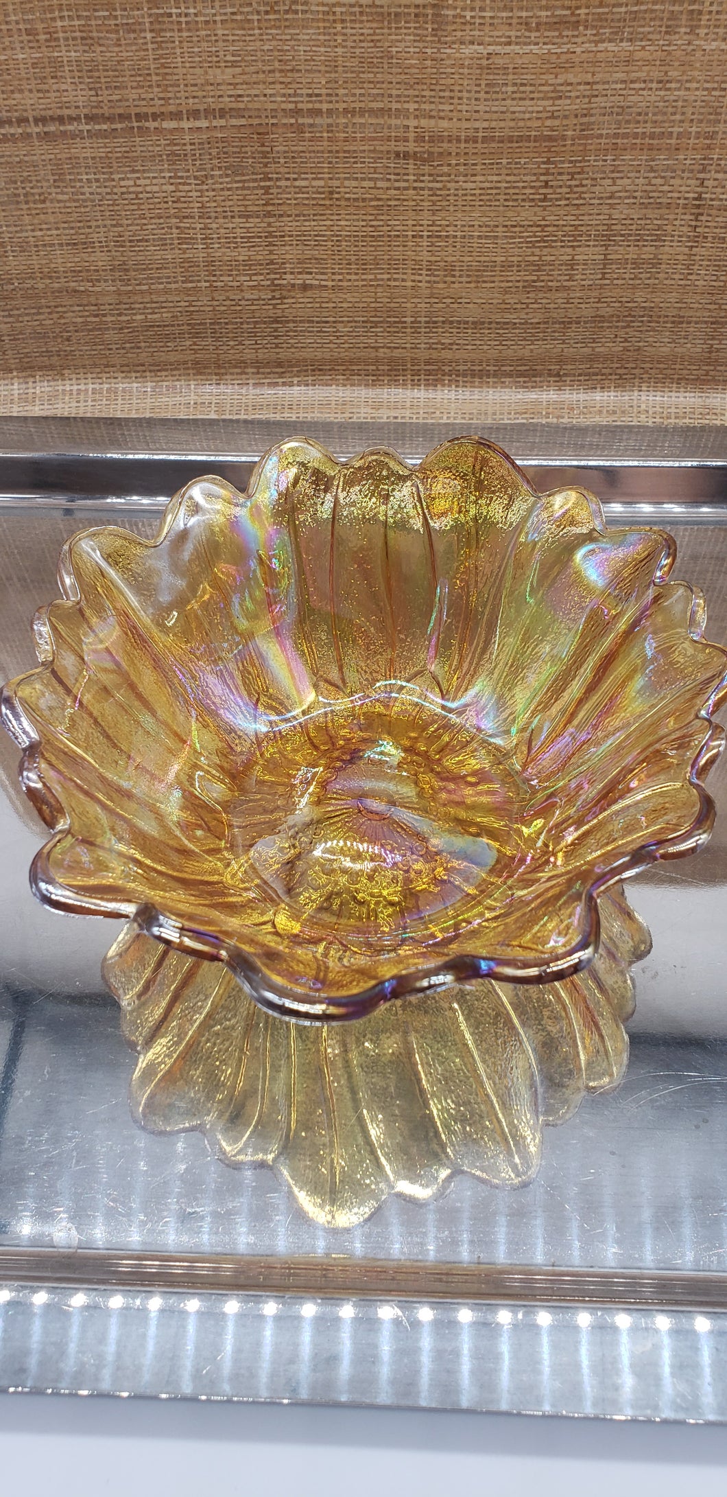 Indiana Glass Marigold Sunflower Candy Dish