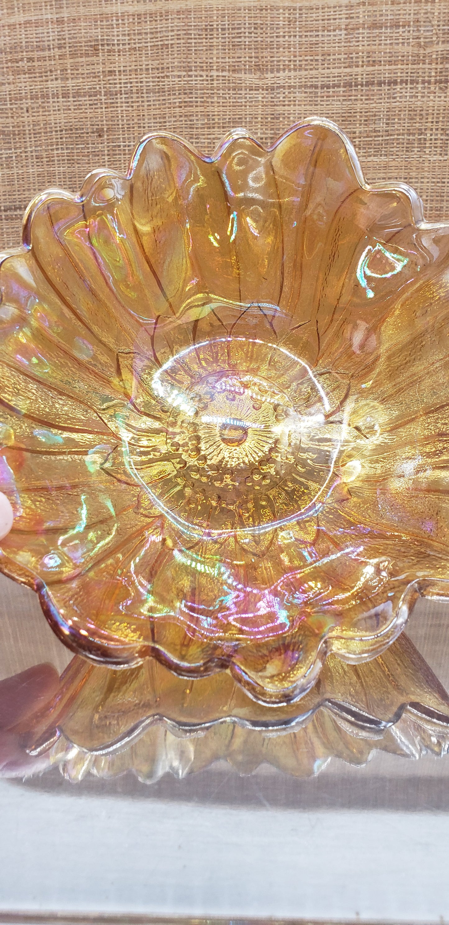 Indiana Glass Marigold Sunflower Candy Dish