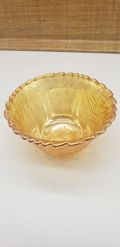 Indiana Carnival Glass Marigold small bowl