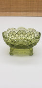 Green glass Salt Cellar