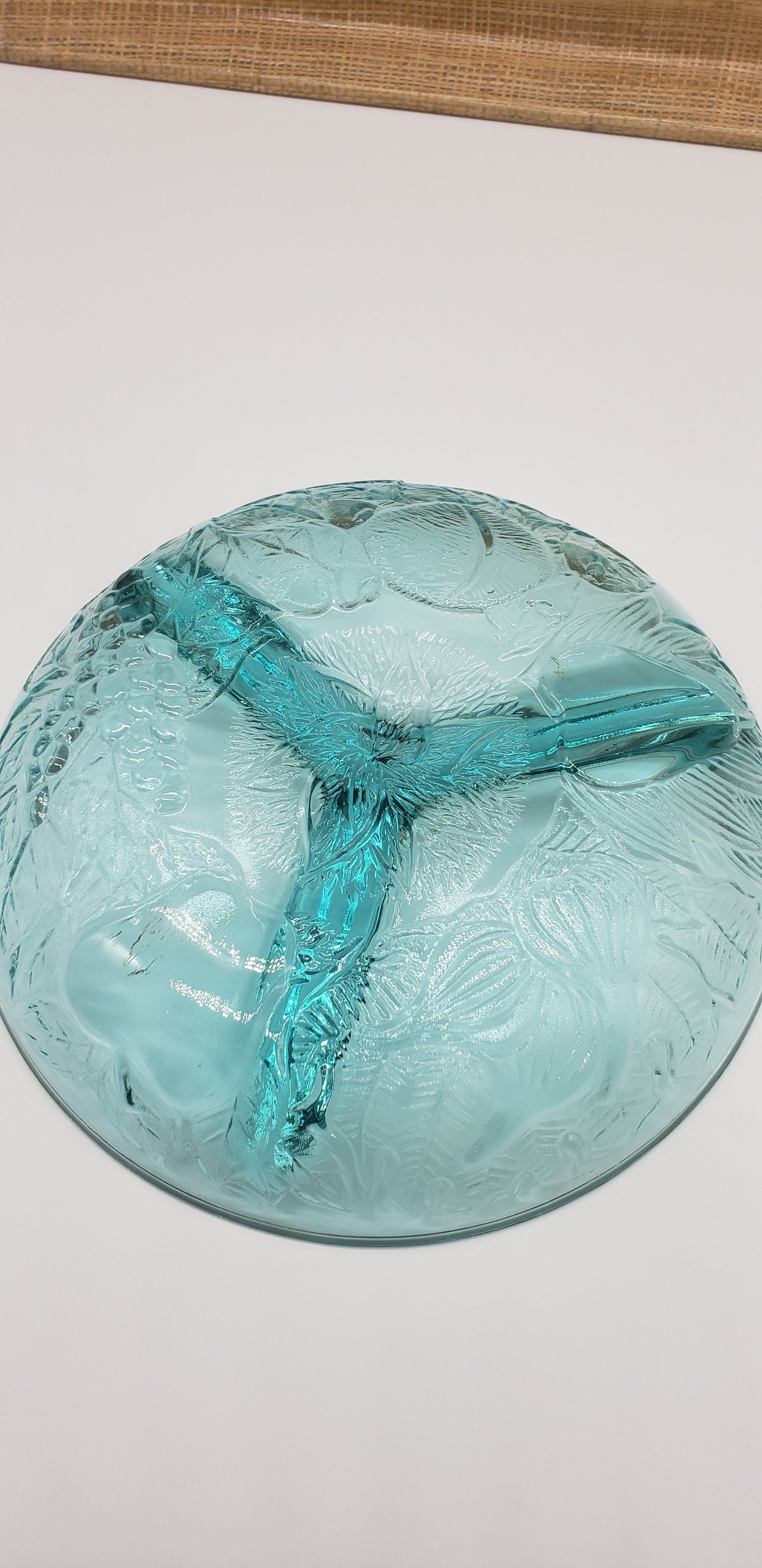 Ice Blue Glass Relish Dish, KIG Indonesia