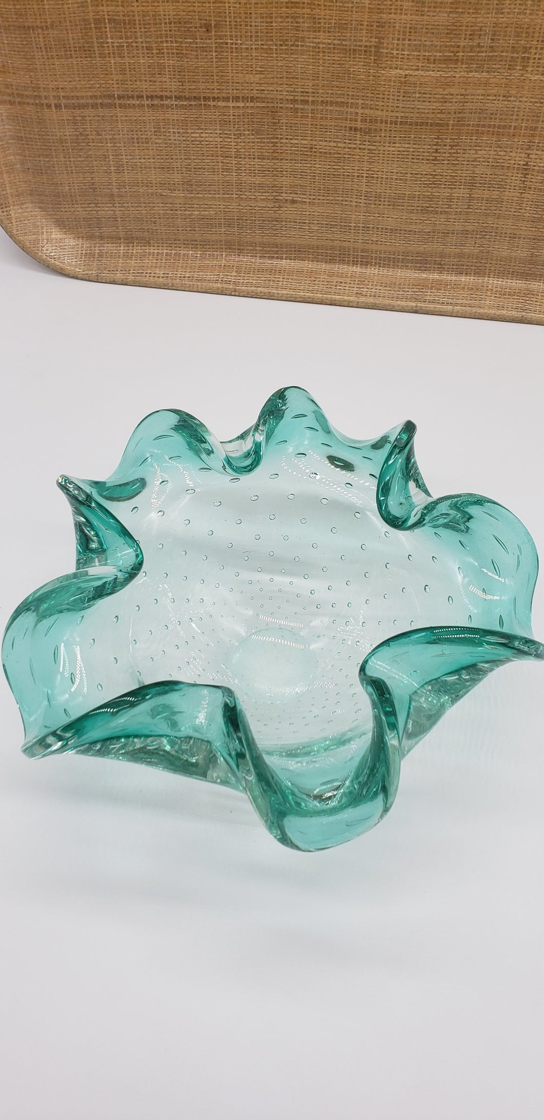 Murano Emerald Green, Glass, Bowl, Ashtray (Large)
