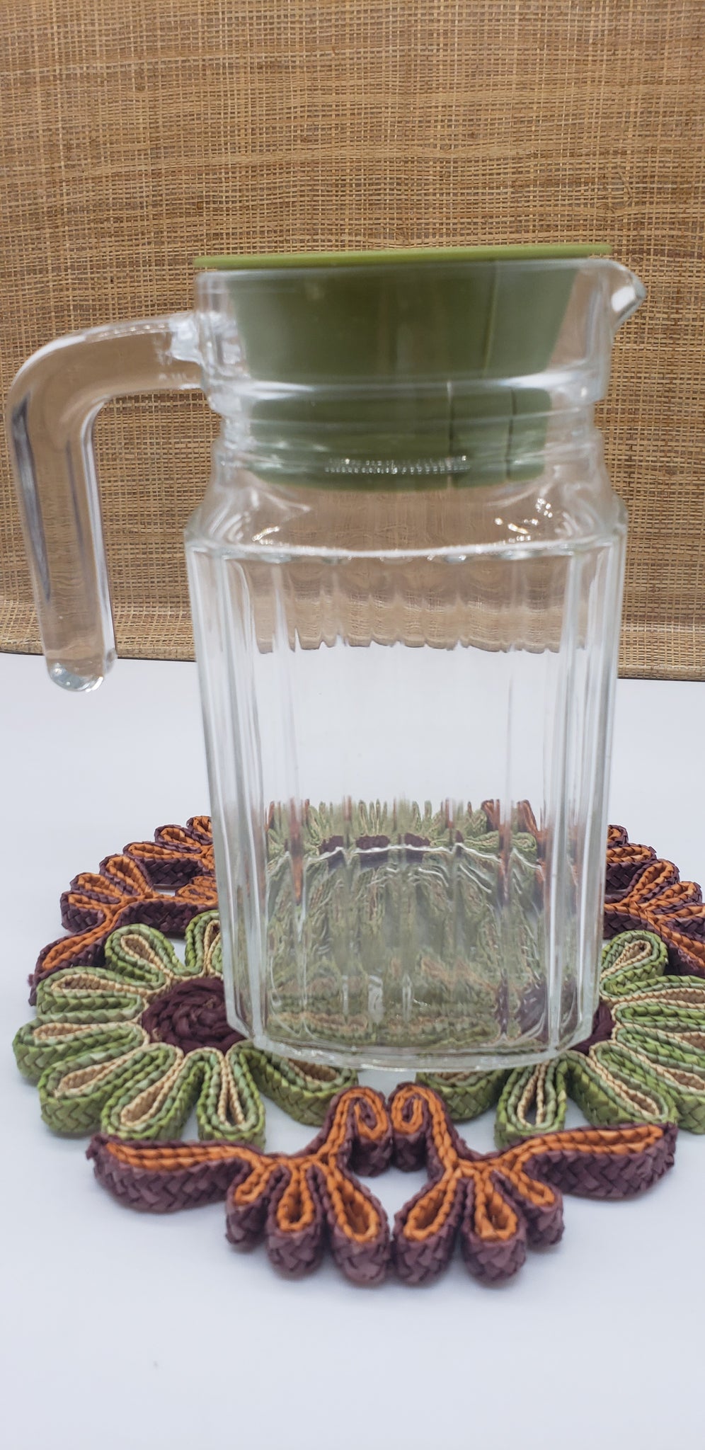 ARC France Clear Glass Ribbed Fridge Pitcher & Lid – PF's Peculiar Finds