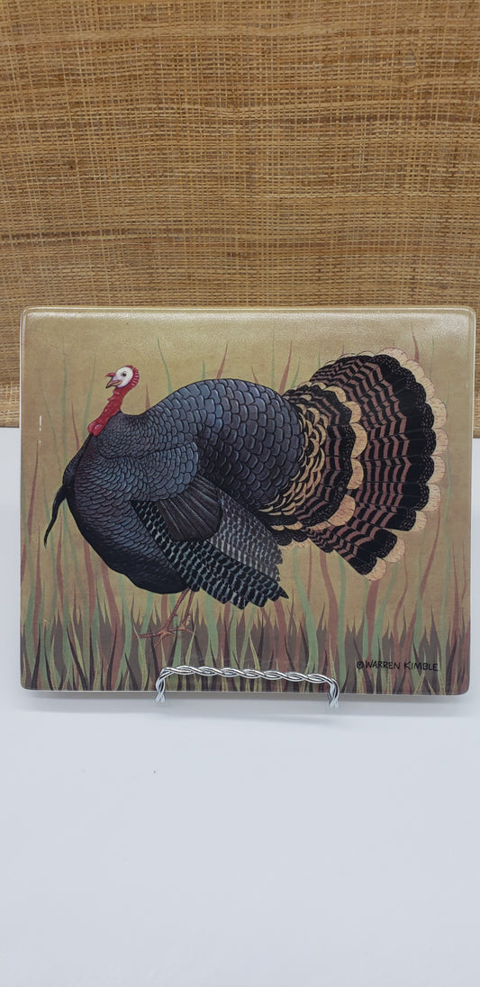 Warren Kimble Turkey Ceramic Tile Trivet Wall Hanging Plaque