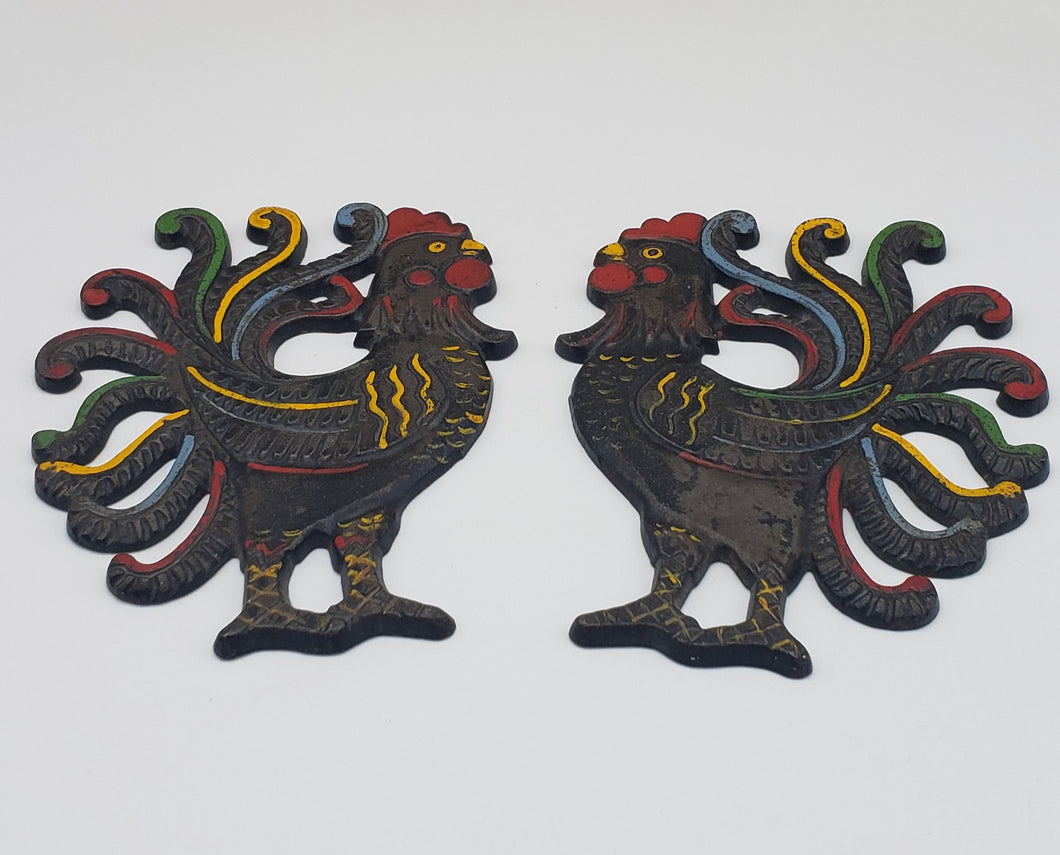 Wilton Cast Iron Rooster Trivets
