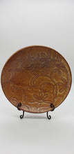 Load image into Gallery viewer, Brown tone floral stoneware/pottery coffee table bowl signed
