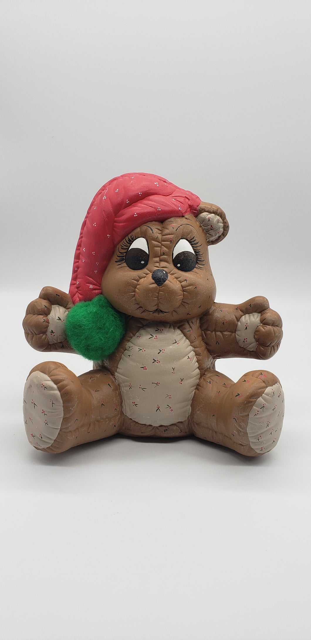 Vintage Ceramic Christmas Teddy Bear