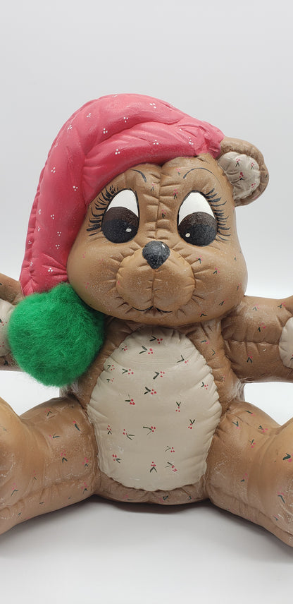 Vintage Ceramic Christmas Teddy Bear